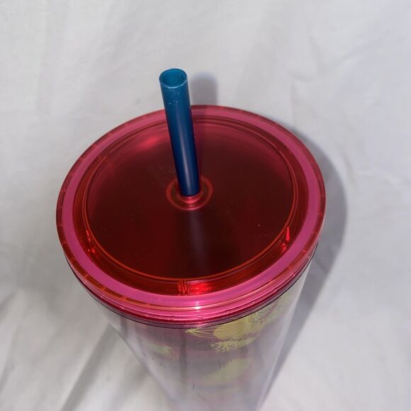 Starbucks Fall 2023 Ocean Forest Tumbler Jellyfish 24 oz Venti Mom Pink New - Picture 4 of 6